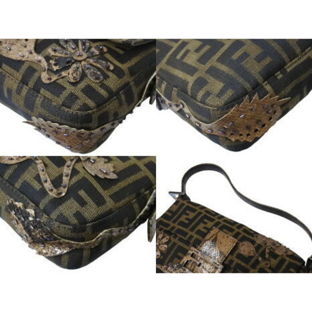 Fendi Handbag Brown Leather Python - image 6